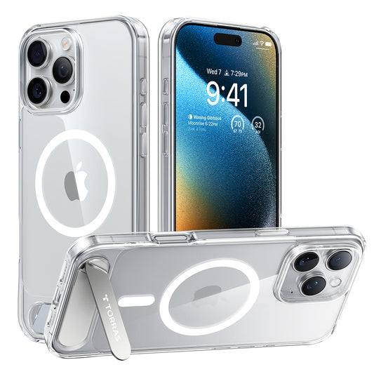 MagSafe-skal för Apple iPhone 16 Pro, Torras, Pstand, Transparent