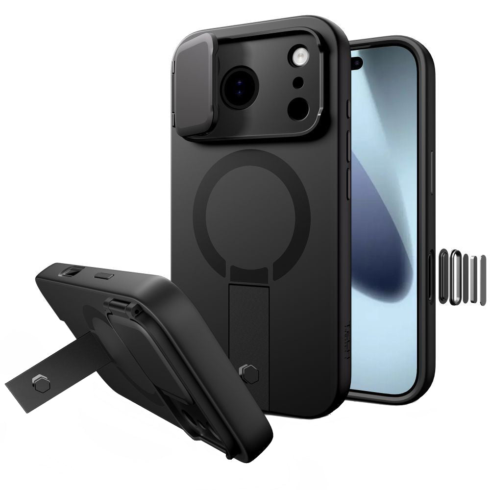 MagSafe-skal för Apple iPhone 17 Pro Max, Tech-Protect, Kevlar Aura, Svart