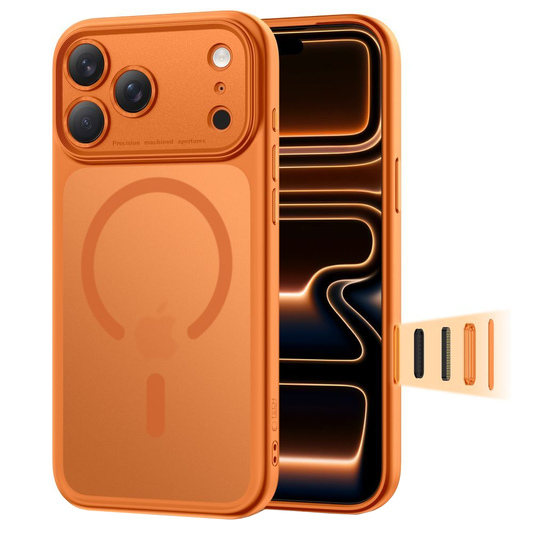 MagSafe-skal för Apple iPhone 17 Pro, Tech-Protect, MagPeak, Matt Orange