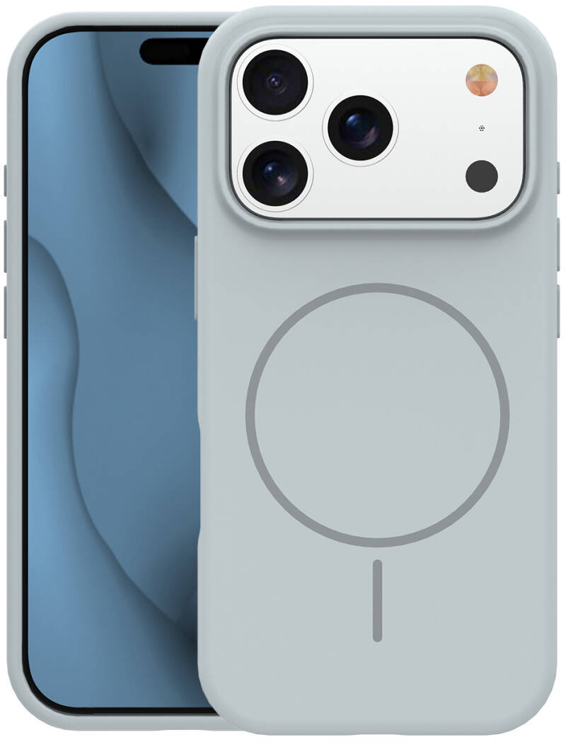 MagSafe-fodral för Apple iPhone 18 Pro Max / 17 Pro Max, OEM, Tunt silikon, Grå