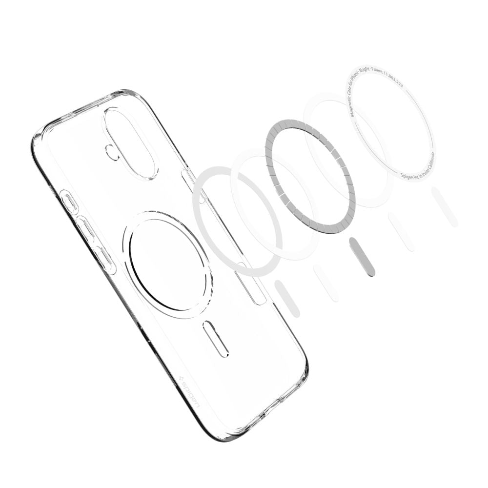 MagSafe-fodral för Apple iPhone 16 Plus, Spigen, Liquid Crystal, Transparent ACS08388