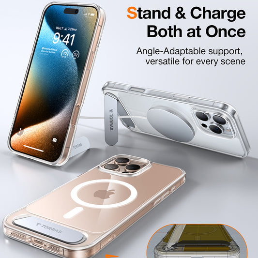 MagSafe-skal för Apple iPhone 16 Pro, Torras, Pstand, Transparent