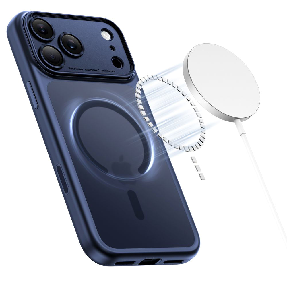 MagSafe-skal för Apple iPhone 17 Pro Max, Tech-Protect, MagPeak, Matt Marinblå