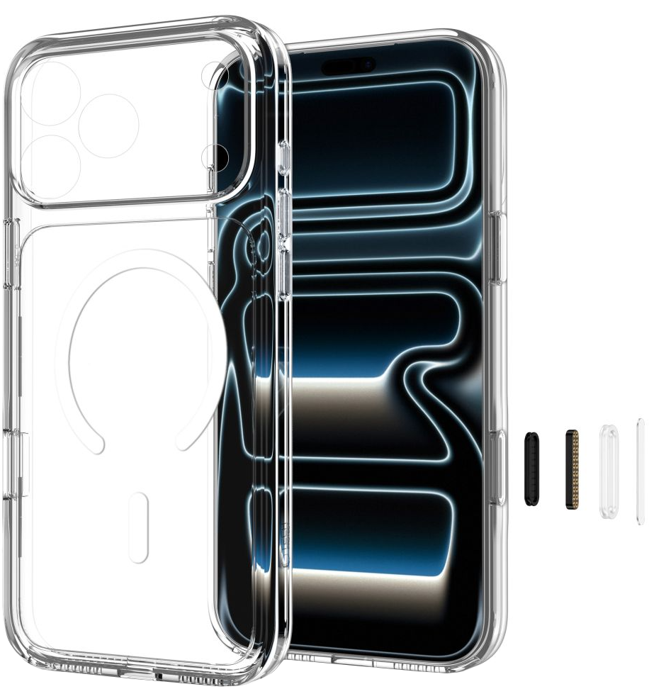 MagSafe-fodral för Apple iPhone 18 Pro / 17 Pro, Tech-Protect, Flexair Hybrid CC, Transparent
