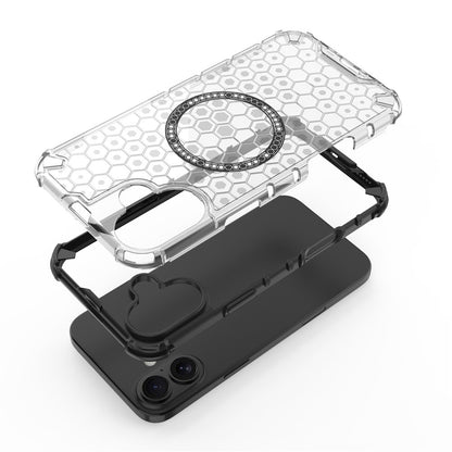 MagSafe-fodral för Apple iPhone 16, Techsuit, HoneyComb Shield, Blå