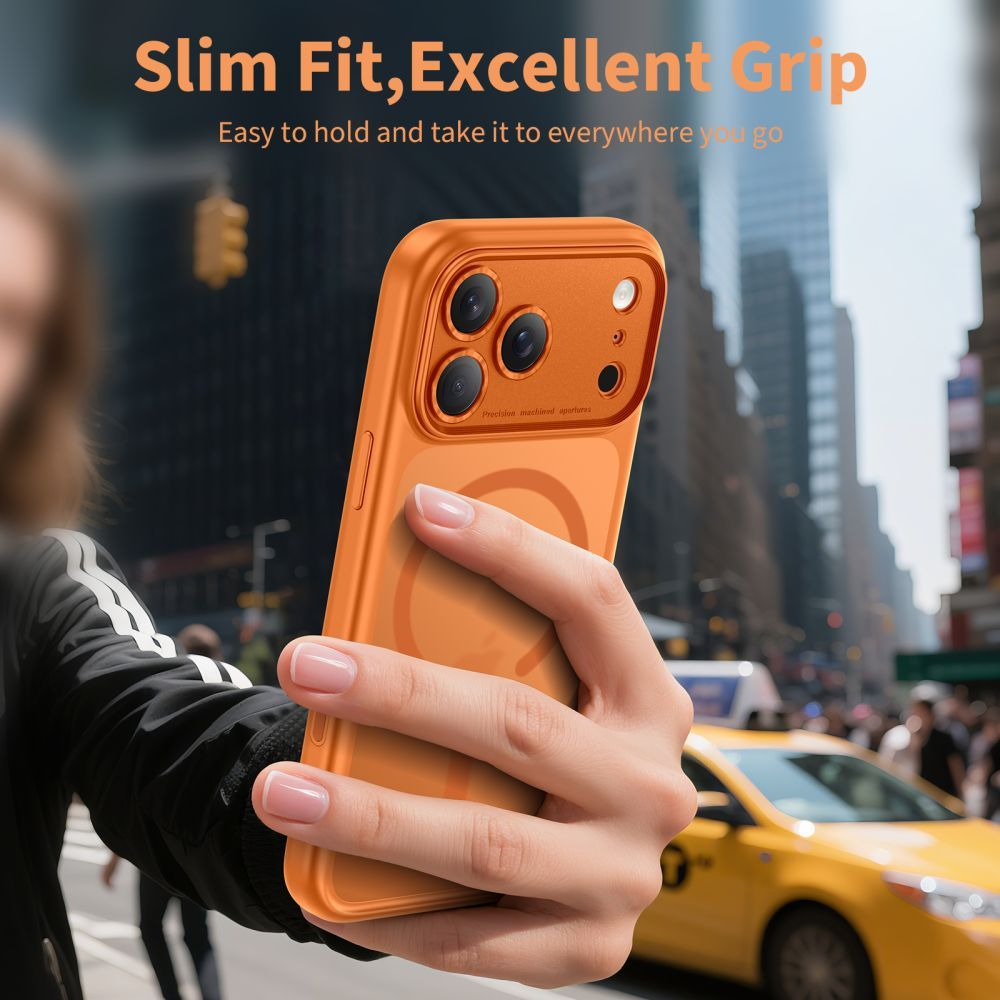 MagSafe-skal för Apple iPhone 17 Pro Max, Tech-Protect, MagPeak, Matt Orange