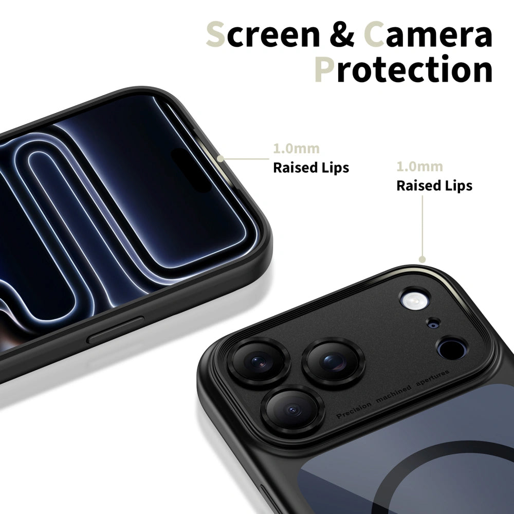 MagSafe-fodral för Apple iPhone 17 Pro Max, Tech-Protect, MagPeak, Svart Transparent