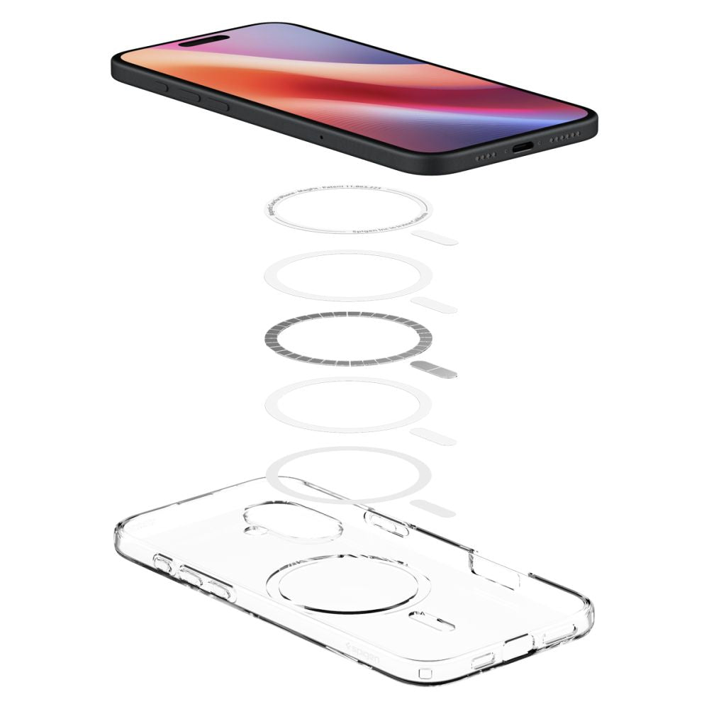 MagSafe-fodral för Apple iPhone 16 Plus, Spigen, Liquid Crystal, Transparent ACS08388