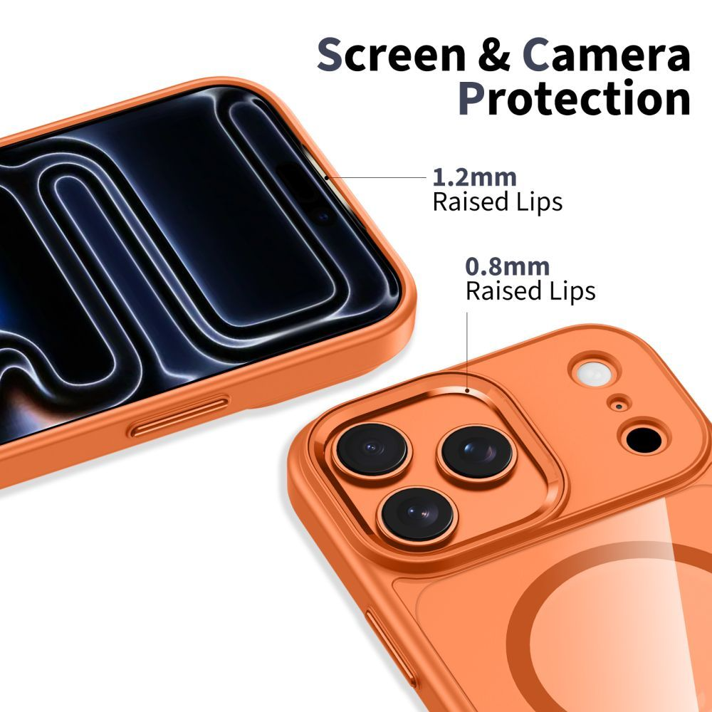 MagSafe Case for Apple iPhone 17 Pro Max, Tech-Protect, Magmat, Orange