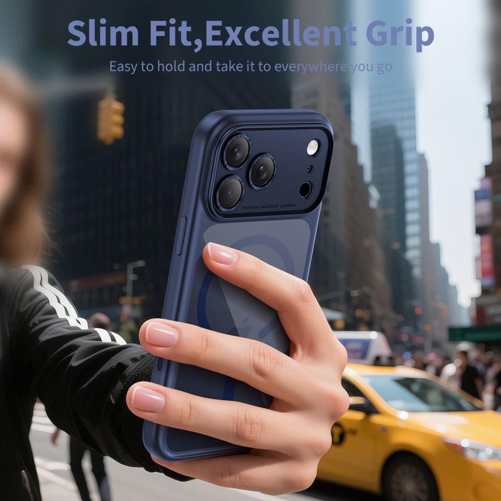 MagSafe-skal för Apple iPhone 17 Pro Max, Tech-Protect, MagPeak, Marinblå