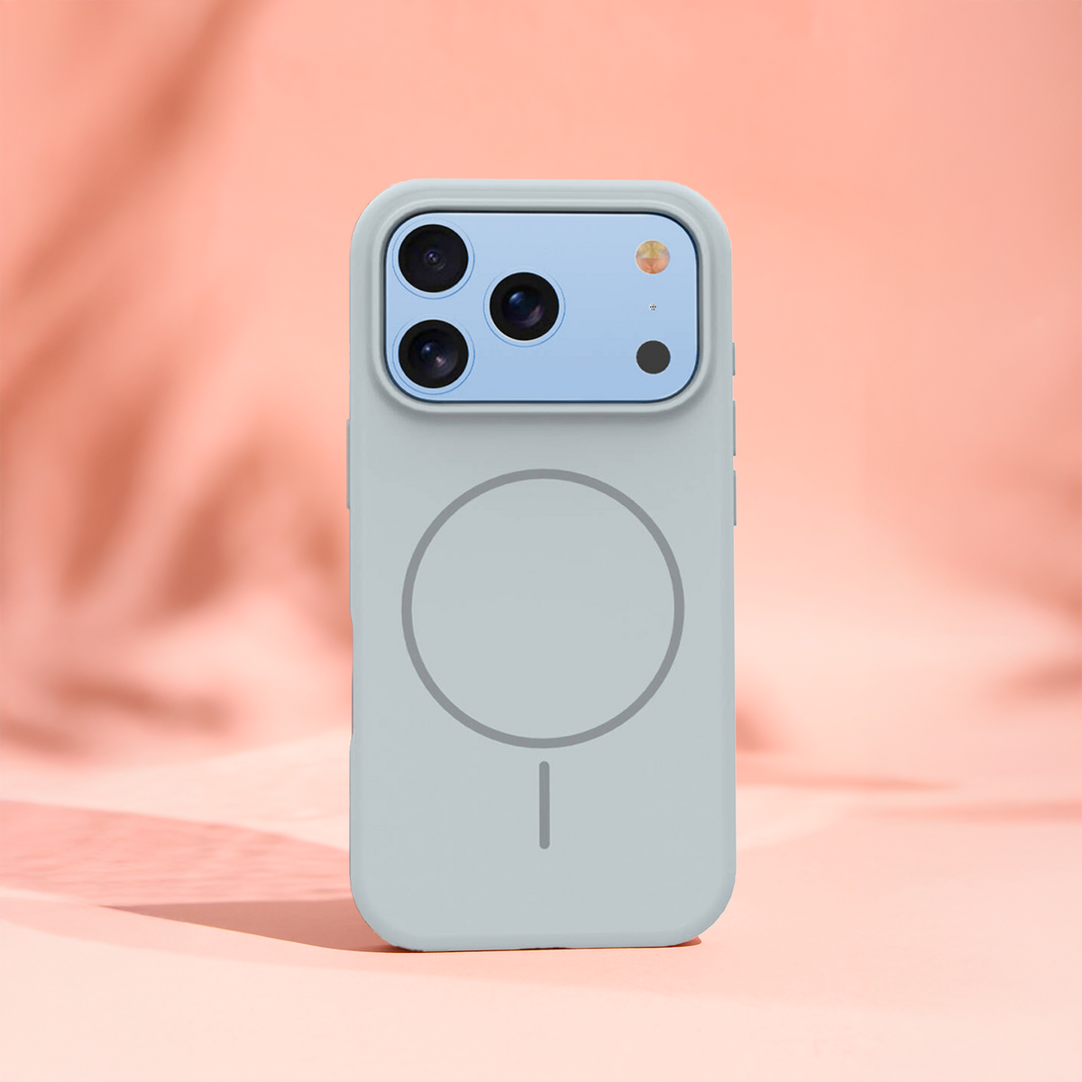 MagSafe-fodral för Apple iPhone 18 Pro Max / 17 Pro Max, OEM, Tunt silikon, Grå