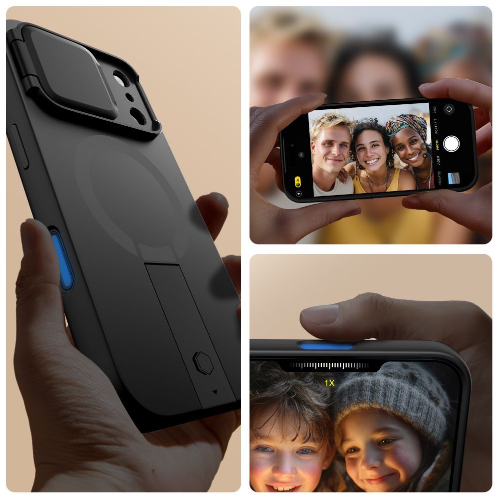 MagSafe-skal för Apple iPhone 17 Pro, Tech-Protect, Kevlar Aura, Svart