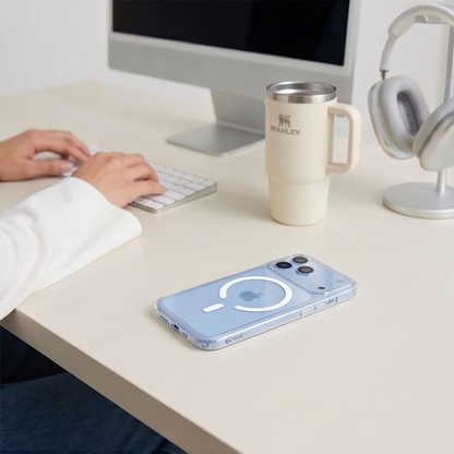 MagSafe-fodral för Apple iPhone 18 Pro / 17 Pro, Tech-Protect, Flexair Hybrid med skärmskydd, Transparent