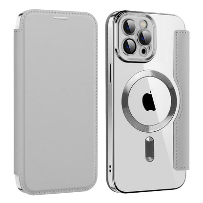 MagSafe-fodral för Apple iPhone 11 Pro Max, Techsuit, SmartMag Book, Grå