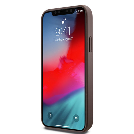 MagSafe-skal för Apple iPhone 12 / 12 Pro, Guess, 4G Ring Classic Logo, Brun