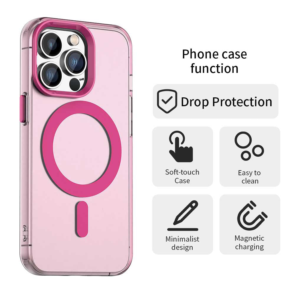 MagSafe-fodral för Apple iPhone 12 Pro Max, Techsuit, CandyCase, Rosa