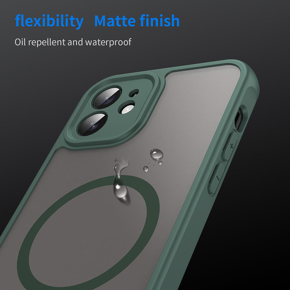 MagSafe-fodral för Apple iPhone 12, Techsuit, HaloFrost II, Grön