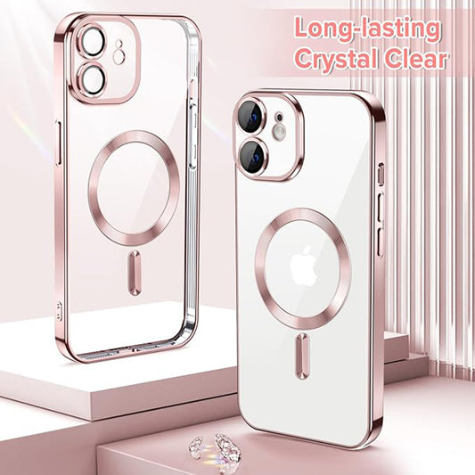MagSafe-fodral för Apple iPhone 12, Techsuit, Luxury Crystal, Rosa