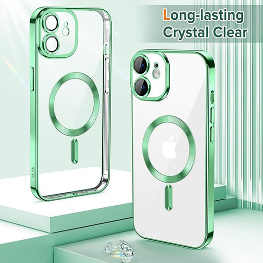 MagSafe-fodral för Apple iPhone 12, Techsuit, Luxury Crystal, Ljusgrön