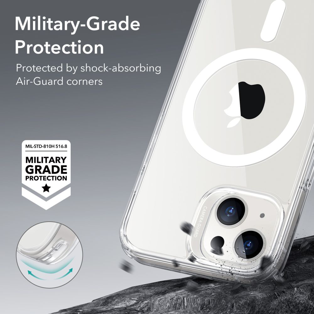 MagSafe-fodral för Apple iPhone 14 / 13, ESR, Classic Hybrid, Transparent