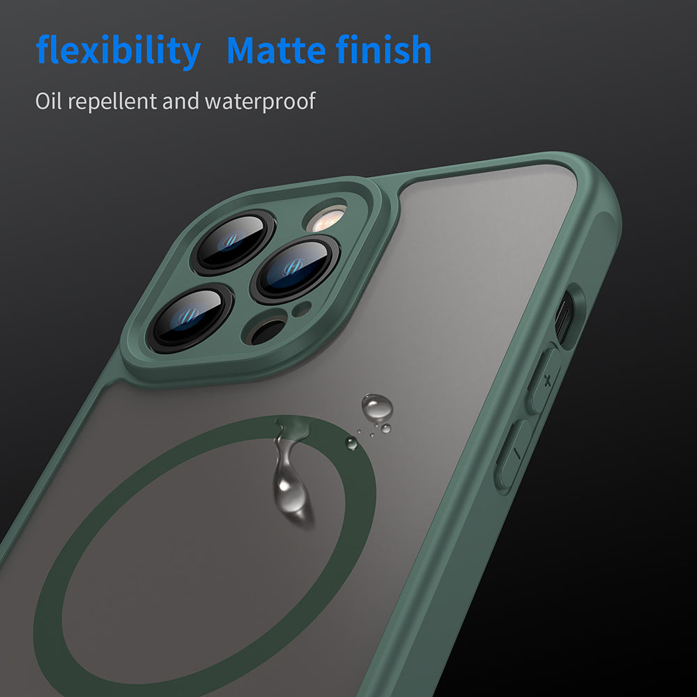 MagSafe-fodral för Apple iPhone 13 Pro, Techsuit, HaloFrost II, Grön
