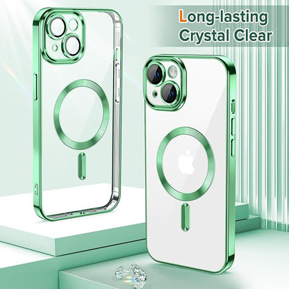 MagSafe-fodral för Apple iPhone 13, Techsuit, Luxury Crystal, Ljusgrön