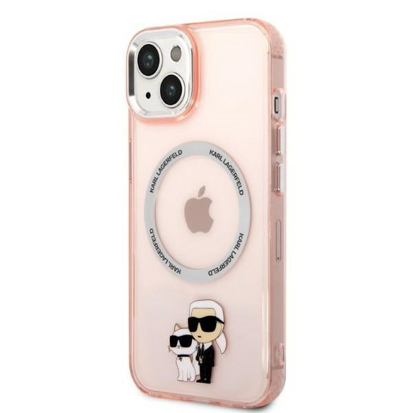 MagSafe-skal för Apple iPhone 14, Karl Lagerfeld, Ikonik Karl & Choupette, Rosa