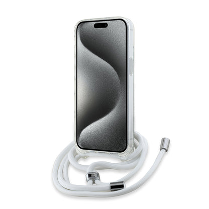 MagSafe-skal för Apple iPhone 14, Karl Lagerfeld, IML Crossbody Choupette's Head with Strap, Transparent