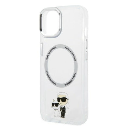 MagSafe-skal för Apple iPhone 14 Plus, Karl Lagerfeld, Ikonik Karl & Choupette, Transparent
