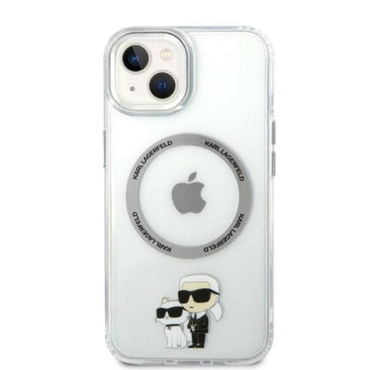 MagSafe-skal för Apple iPhone 14 Plus, Karl Lagerfeld, Ikonik Karl & Choupette, Transparent
