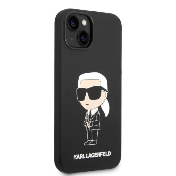 MagSafe-skal för Apple iPhone 14 Plus, Karl Lagerfeld, Silicone Ikonik Karl, Svart