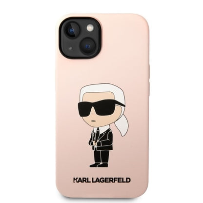 MagSafe-skal för Apple iPhone 14 Plus, Karl Lagerfeld, Silicone Ikonik Karl, Rosa