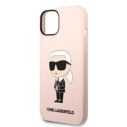 MagSafe-skal för Apple iPhone 14 Plus, Karl Lagerfeld, Silicone Ikonik Karl, Rosa