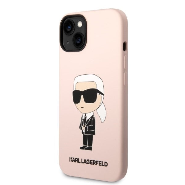 MagSafe-skal för Apple iPhone 14 Plus, Karl Lagerfeld, Silicone Ikonik Karl, Rosa