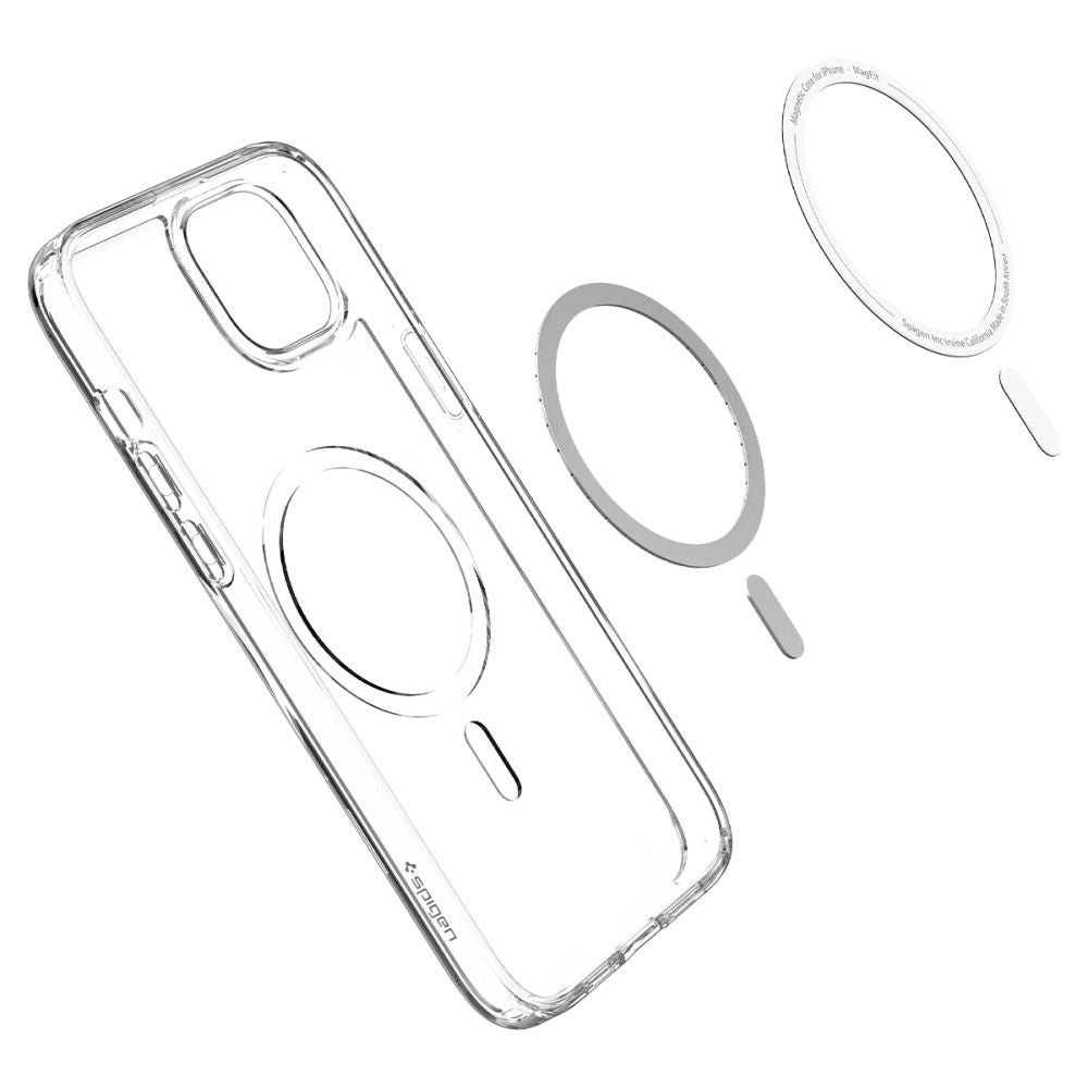 MagSafe-skal för Apple iPhone 14 Plus, Spigen, Ultra Hybrid Carbon, Transparent