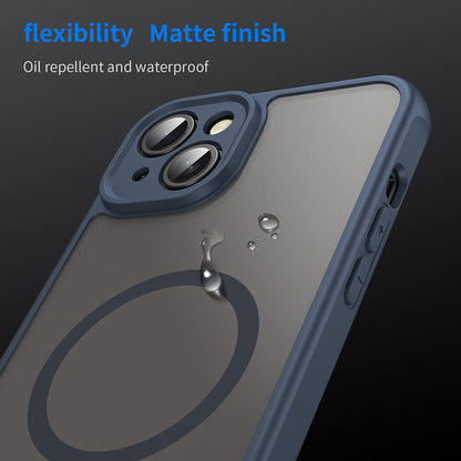MagSafe-fodral för Apple iPhone 14 Plus, Techsuit, HaloFrost II, Marinblå