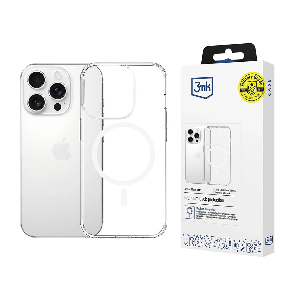 MagSafe-fodral för Apple iPhone 14 Pro, 3MK, Armor MagCase, Transparent