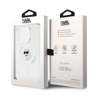 MagSafe-skal för Apple iPhone 14 Pro, Karl Lagerfeld, IML Choupette, Transparent