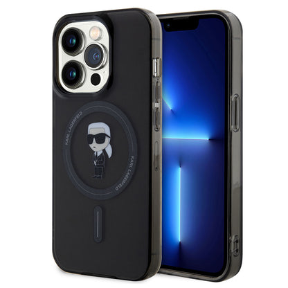 MagSafe-skal för Apple iPhone 14 Pro Max, Karl Lagerfeld, IML Ikonik Karl, Svart