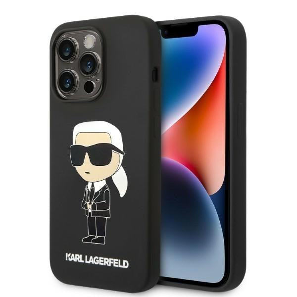 MagSafe-skal för Apple iPhone 14 Pro Max, Karl Lagerfeld, Silicone Ikonik Karl, Svart