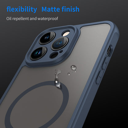 MagSafe-fodral för Apple iPhone 14 Pro Max, Techsuit, HaloFrost II, Marinblå