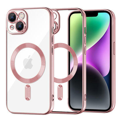 MagSafe-fodral för Apple iPhone 14, Techsuit, Luxury Crystal, Rosa