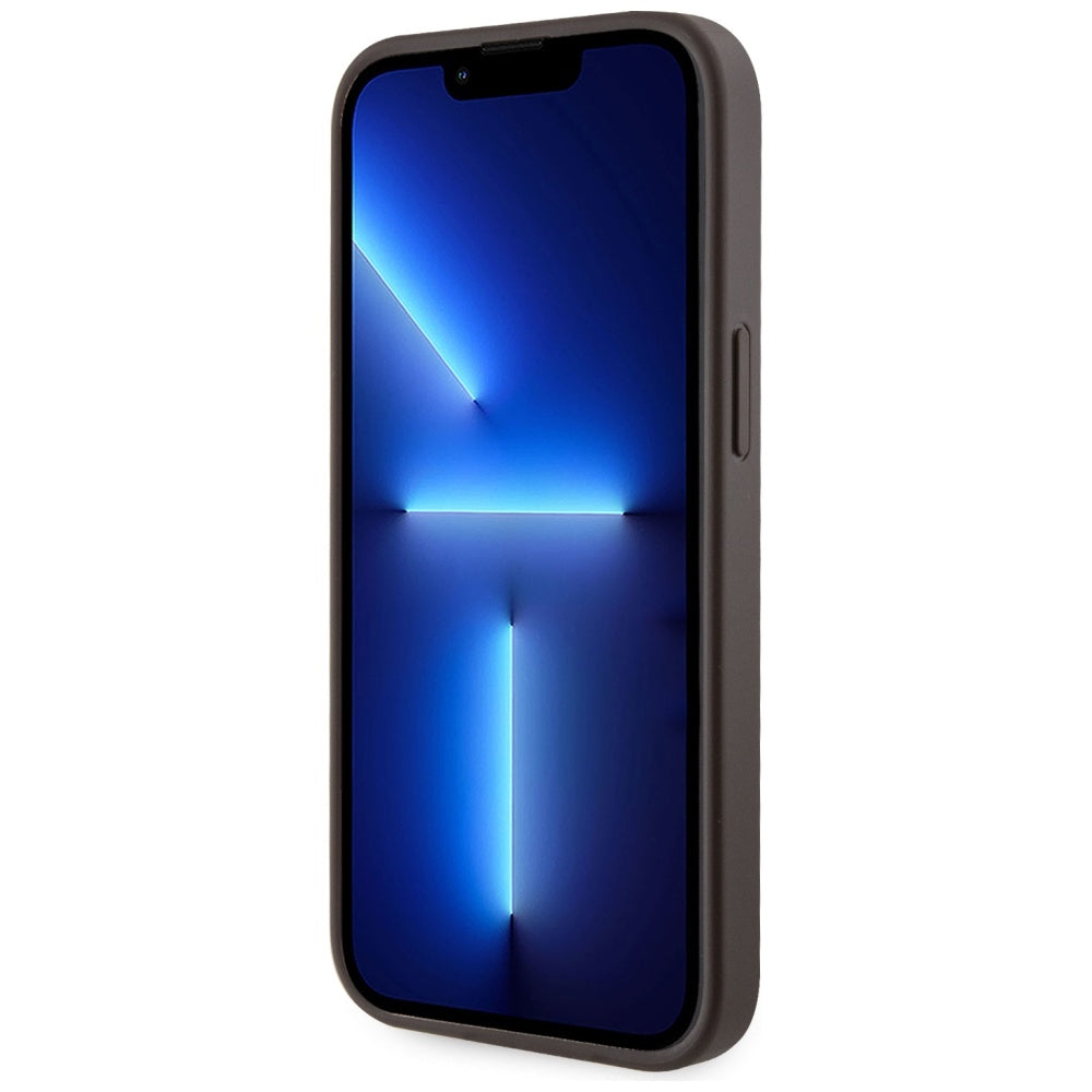 MagSafe-skal för Apple iPhone 15, Guess, Cardslot 4G Stripes, Brun