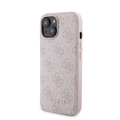 MagSafe-skal för Apple iPhone 15, Guess, Powerbank 4G Metal Logo, Rosa
