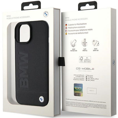 MagSafe-fodral för Apple iPhone 15 Plus, BMW, Natural Hot Stamp, Svart