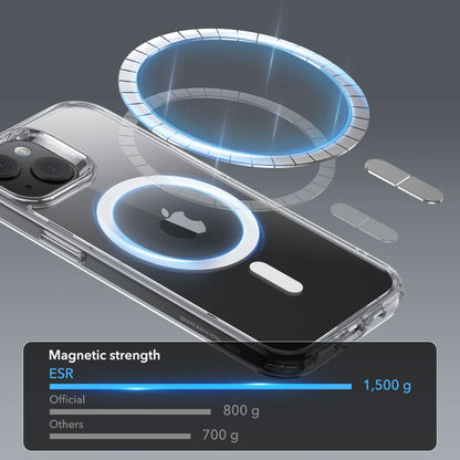 MagSafe-skal för Apple iPhone 15 Plus, ESR, Classic Hybrid, Transparent