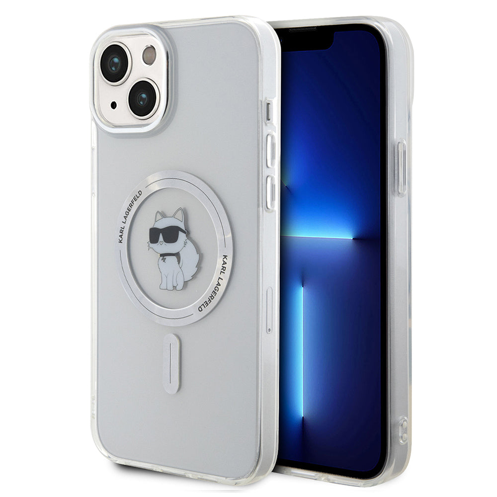 MagSafe-skal för Apple iPhone 15 Plus / 14 Plus, Karl Lagerfeld, IML Choupette, Transparent