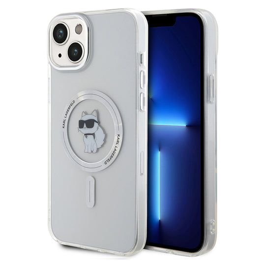 MagSafe-skal för Apple iPhone 15 Plus / 14 Plus, Karl Lagerfeld, IML Choupette, Transparent