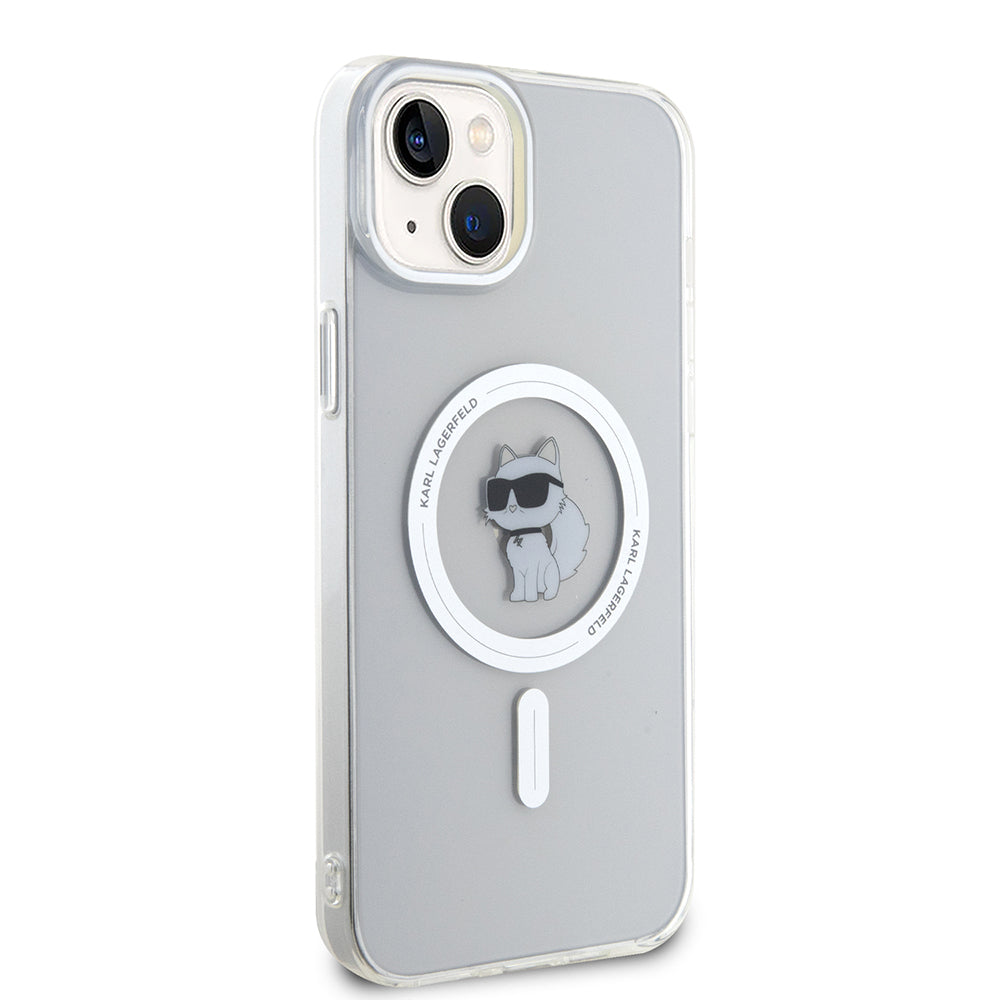 MagSafe-skal för Apple iPhone 15 Plus / 14 Plus, Karl Lagerfeld, IML Choupette, Transparent