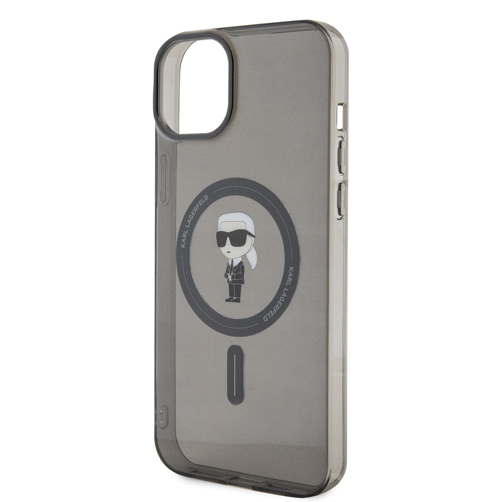 MagSafe-skal för Apple iPhone 15 Plus, Karl Lagerfeld, IML Ikonik Karl, Svart
